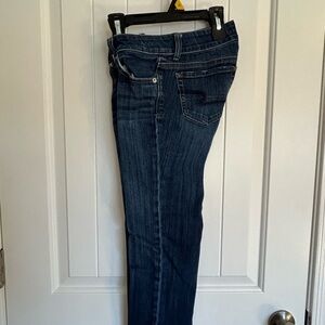 American Eagle Outfitters Dark Blue Straight Leg Jeans